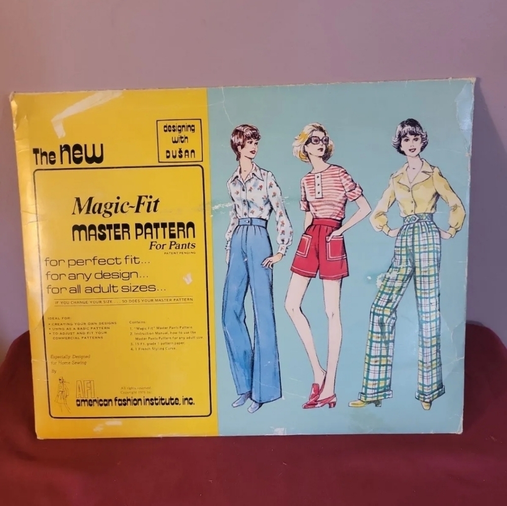 VTG 70’s AFI New Magic-Fit Master Pattern For Pants Designing DUSAN Kit